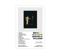 Metro Boomin HEROES & VILLAINS Album Cover Poster Canvas Poster Wall Art Decor Print Picture Paintings for Living Room Bedroom Decoration 08x12inch(20x30cm)