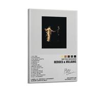 METRO BOOMIN HEROES & WILLAINS Rapper Music Signed Limited Album Cover Prints Posters Canvas Wall Art Room Aesthetic Posters Music Classroom Bedroom Wall Decor Art 20x30inch(50x75cm) Frame-style