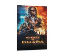 Metro Boomin Poster Heroes And Villains Rapper Music Signed Limited Album Cover Prints Posters Canvas Wall Art Room Aesthetic Posters Music Classroom Bedroom Wall Decor Art 20x30inch(50x75cm) Frame-s