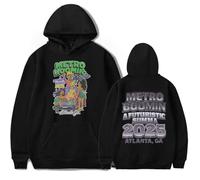 Metro Boomin SUMMA '25 Hoodies Women/Men Long Sleeve Sweatshirts Pullover Streetwear (Black,S)
