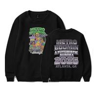 Metro Boomin SUMMA '25 Merch Long Sleeve Crewneck Sweatshirts Women/Men Streetwear (Black,XL)