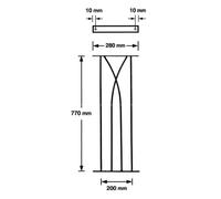 Metro Decking Fence Panels (Pack of 2) - Steel, Fits Gap W280 x H770mm Burbage Iron Craft Black One Size