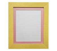 Metro Gold Frame with Pink Mount for Image Size 24 x 20 Inch Frames & Mirrors 4U Gold One Size