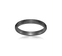 Metro Jewelry Black Zirconium Classic Flat Edge Band Ring for Men - 8 MM Wide Ring - Anniversary Band Size 7 to 12, Metal, No Gemstone