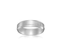 Metro Jewelry Black Zirconium or Stainless Steel Classic Beveled Edge Band Ring for Men - 8 MM Wide Band - Anniversary Ring Size 7 to 12, 5 UK, Metal, No Gemstone
