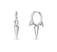Metro Jewelry Cone Design Hoop Earrings for Men and Women - Yellow or Black Ion Plated Stainless Steel Spike Earrings - Unisex Hinged Hoops - Modern Edgy Jewelry, Stainless Steel, No Gemstone