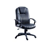 Metro Leather Faced Executive Office Chair, Black, Fully Installed