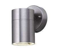 metro led outdoor wall light small in silver