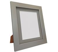 Metro Light Grey Photo Picture Poster Frame with Dark Grey Mount 10 x 10 Image Size 8 x 8 inch