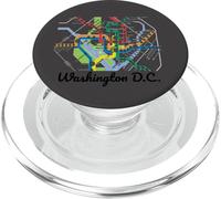 Metro Map of Washington DC Art Gift City Rail Transit Subway PopSockets PopGrip for MagSafe