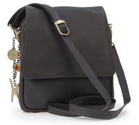 Catwalk Collection Handbags - Women's Leather Cross Body Bag - Medium Organiser Messenger Bag - Multiple Pockets and Compartments - Metro - Brown