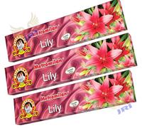 METRO MILAN LILY Large INCENSE STICK - Flavour for Prayer & Pooja 3 PACKs,Total 54 STICKs (18 STICKs in Each Pack) - (Same Day Dispatch)