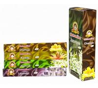 Metro Milan Premium Incense Sticks Combo Box - 4 Fragrances (Jasmine, Chamba, Lavender, Kewda) - 12 Packs (3 Each) - 18 Sticks per Pack - Long Lasting Agarbatti for Home, Meditation & Prayer