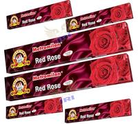 METRO MILAN Red Rose Large INCENSE STICK - Flavour for Prayer & Pooja 6 PACK,108 STICKs (18 STICKs Each Pack) - (Same Day Dispatch)