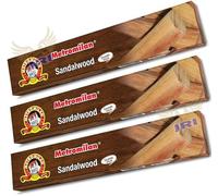 METRO MILAN Sandalwood Large INCENSE STICK - Flavour for Prayer & Pooja 3 PACKs,Total 54 STICKs (18 STICKs in Each Pack) - (Same Day Dispatch)