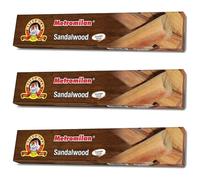 Metro Milan Sandalwood Large INCENSE STICK - Flavour for Prayer & Pooja 3 PACKs,Total 54 STICKs (18 STICKs in Each Pack) - (Same Day Dispatch)