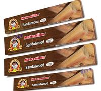 METRO MILAN Sandalwood Large INCENSE STICK - Flavour for Prayer & Pooja 4 PACKs,Total 72 STICKs (18 STICKs in Each Pack) - (Same Day Dispatch)