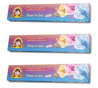 Metro Milan Three In One INCENSE STICK for Prayer & Pooja 3 PACKs,Total 72 STICKs (24 STICKs in Each Pack) - (Same Day Dispatch)
