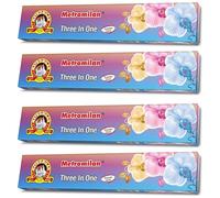 Metro Milan Three In One INCENSE STICK for Prayer & Pooja 4 PACKs,Total 96 STICKs (24 STICKs in Each Pack) - (Same Day Dispatch)