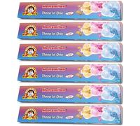 Metro Milan Three In One INCENSE STICK for Prayer & Pooja 6 PACK,144 STICKs (24 STICKs Each Pack) - (Same Day Dispatch)