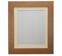 Metro Oak Frame with Ivory Mount 14 x 11 For Image size A4 inch