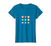 Metro Tokyo Full Line Underground Train Design T-Shirt, Women, Sapphire Blue, Large