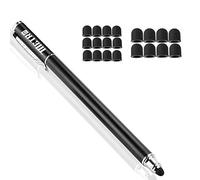 METRO Universal Capacitive 2-in-1 Touch Screen Stylus Pen with 20 Pcs Replacement Rubber Tips,Compatible with iPad,iPhone,ipad Pro,Galaxy,Smart Phone and Other Touch Screen Devices,Black