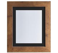 Metro Vintage Wood Frame with Black Mount 30 x 40CM Image Size 12 x 10 Inch Frames & Mirrors 4U Walnut One Size