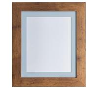 Metro Vintage Wood Frame with Blue Mount for Image Size 12 x 10 Inch Frames & Mirrors 4U Walnut One Size