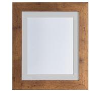 Metro Vintage Wood Frame with Light Grey Mount for Image Size 8 x 6 Inch Frames & Mirrors 4U Walnut One Size
