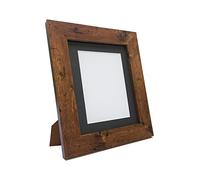 Metro Vintage Wood Photo Picture Poster Frame with Black Mount 8 x 6 Image Size 6 x 4 inch