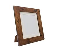 Metro Vintage Wood Photo Picture Poster Frame with Ivory Mount 30 x 30cm Image Size 10 x 10 inch