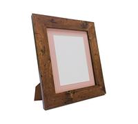 Metro Vintage Wood Photo Picture Poster Frame with Pink Mount 10 x 10 Image Size 8 x 8 inch