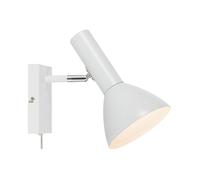 Metro Wall Light with Plug - White