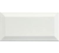 Metro White Ceramic Wall Bathroom Tile Subway Brick Effect 100mm x 200mm Bevelled Edge Kitchen Tiles Gloss Finish 1m2 Box of 50
