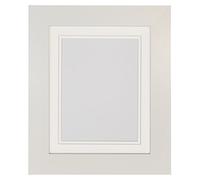 Metro White Photo Picture Poster Frame with Double Ivory Mount 24 x 20 for Image Size 20 x 16 inch