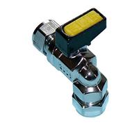 Metrogas 8mm Mini Lever Angled Gas Ball Valve - Pack of 2