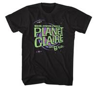Metromania The B-52's Planet Claire Black Adult T-Shirt Black L