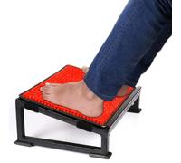 Metron Adjustable Foot Rest Stool Under Desk with Removable Acupressure Massage Accumat Plastic Top Sheet | Relieve Foot Pain and Improves Blood Circulation | Two Height Options 5” & 7” | Washable
