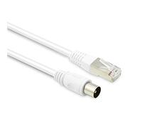 Metronic 395286 RJ45 / TV Coaxial Cable 9.52 mm Male to Male 5 m