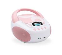 METRONIC 477408 CD Player with USB Port and Headphone Output Light Pink