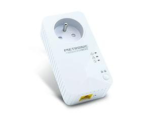 Metronic, 495466 1 Port Fast Ethernet 100 MB/s Power Plug with Pull-Out Socket, 600 MB/s