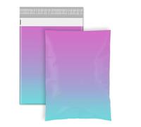 Metronic Cute Poly Mailers 10x13" 50pc Small Shipping Bags, Strong Adhesive Mailers Poly Bags for Small Business, Waterproof Mailing Envelopes for Packing Shipping Clothes Gifts, Gradient PinkGreen
