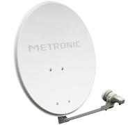 Metronic EURASIS 498150 Universal LNB Steel Dish 60 cm with Parabolic Head White