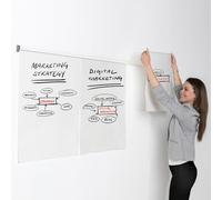 Metroplan Paper Hanging Rail System Flipchart Pad Holder | Paper Gripper| 1800 mm - Wall Mounted - Ideal for Class Work Display, Office, Training Rooms, Brain Storming