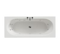 Metropole 12 Jet Chrome Flat Jet Double Ended Whirlpool Bath | White | Acrylic | 1700mm x 700mm
