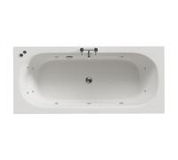 Metropole 12 Jet Chrome V-Tec Double Ended Whirlpool Bath | White | Acrylic | 1800mm x 800mm