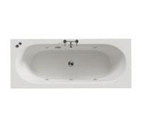 Metropole 6 Jet Chrome V-Tec Double Ended Whirlpool Bath | White | Acrylic | 1700mm x 700mm