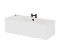 Metropole 6 Jet Matt Black V-Tec Double Ended Whirlpool Bath | White | Acrylic | 1700mm x 700mm