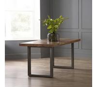 Metropolis Dining Table - 6 Seater - 160cm - Industrial - Solid Wood and Metal